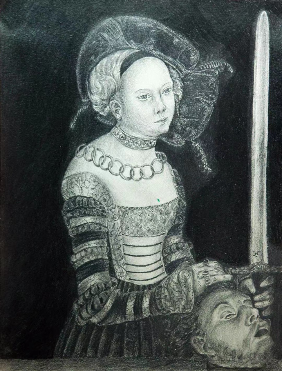Portrait of a Lady of the Saxon Court as Judith with the Head of Holofernes